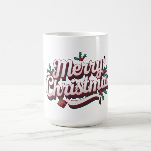 Merry Christmas Mug | Festive Holiday Coffee Cup コーヒーマグカップ (中央)