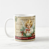 Merry Christmas Mug Green Red Angel Celebration コーヒーマグカップ (左)