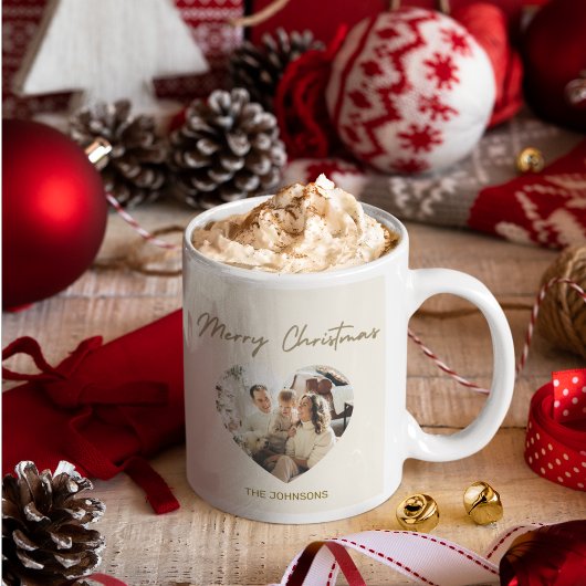 Merry Christmas Mug | Personalized Photo ジャンボコーヒーマグカップ