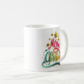 Merry Christmas Multi Coloured  Mug コーヒーマグカップ (正面右)