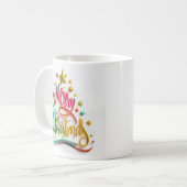 Merry Christmas Multi Coloured  Mug コーヒーマグカップ (正面左)