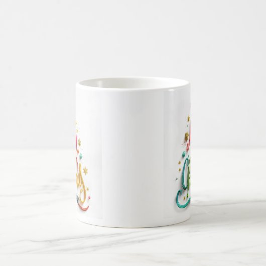 Merry Christmas Multi Coloured  Mug コーヒーマグカップ (中央)