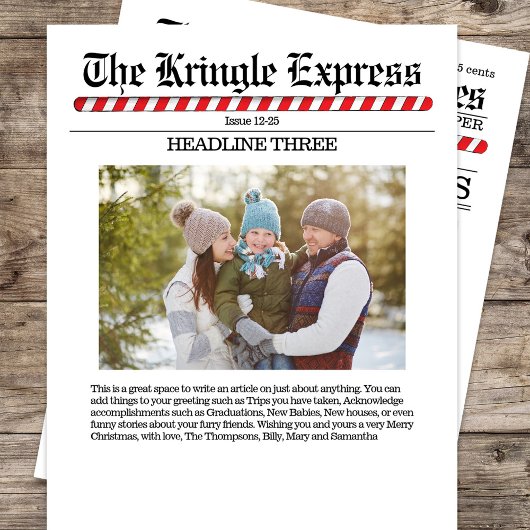 Merry Christmas Multi Photo Fun North Pole Paper