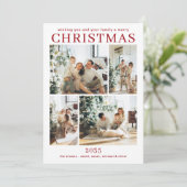 Merry Christmas Multi Photo Holiday Card シーズンカード (スタンド正面)