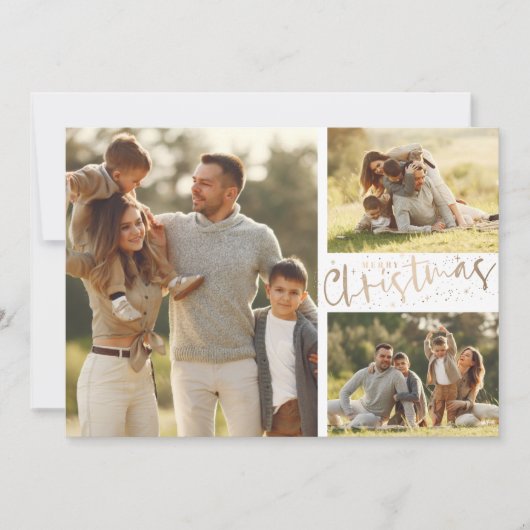 Merry Christmas Multiple Photo シーズンカード (正面)