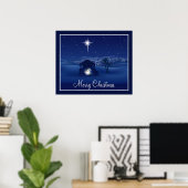 Merry Christmas Nativity Poster ポスター (ホームオフィス)