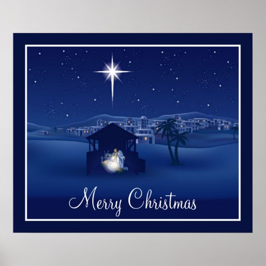 Merry Christmas Nativity Poster ポスター (正面)