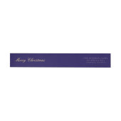 Merry Christmas Navy Blue Wrap-Around Label ラップアラウンドラベル (単一)