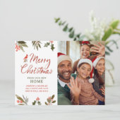 Merry Christmas New Address Photo Card シーズンカード (スタンド正面)