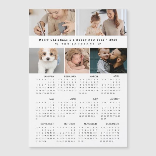 Merry Christmas  New year 2026 Calendar Photos (正面)