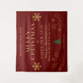 Merry Christmas New Year Celebration Cozy Wall タペストリー (正面)