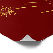 Merry Christmas New Year Festive Celebration Party ポスター (角)