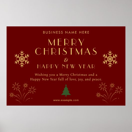 Merry Christmas New Year Festive Celebration Party ポスター (正面)