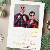 MERRY CHRISTMAS & NEW YEAR PHOTO 箔シーズンカード
