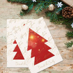 Merry Christmas New Year Sparkly Christmas Holiday<br><div class="desc">Merry Christmas New Year Sparkly Christmas Holiday Flat Card . The design has a pretty dark Orange red sparkly Christmas Tree with MERRY CHRISTMAS AND HAPPY NEW YEAR written in a beautiful script font with space to add names . Send out this beautiful sparkly Christmas card to friends and family...</div>