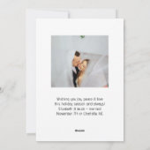 Merry Christmas Newlywed Photo Soft Gold シーズンカード (裏面)