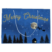 Merry Christmas Night Sky Gift Bag ラージペーパーバッグ (裏面)