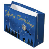 Merry Christmas Night Sky Gift Bag ラージペーパーバッグ (正面アングル)