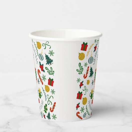 Merry Christmas nutcracker custom monogram 紙コップ (左)