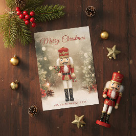 Merry Christmas Nutcracker Family Holiday Card シーズンカード