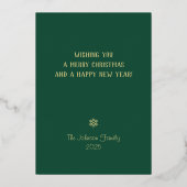 Merry Christmas Nutcracker Gold Foil Holiday Card 箔シーズンカード (裏面)