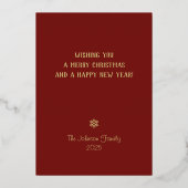 Merry Christmas Nutcracker Gold Foil Holiday Card 箔シーズンカード (裏面)