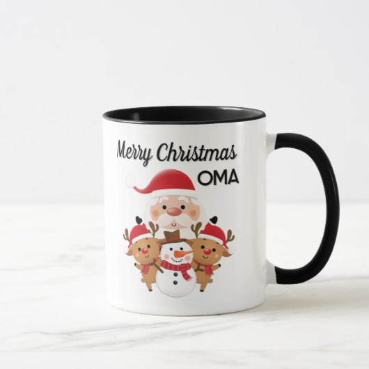 Merry Christmas OMA gift Mug マグカップ (右)