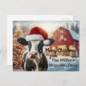 Merry Christmas on the farm  ポストカード (正面/裏面)