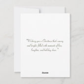 Merry Christmas Ornament Botanical Elegant シーズンカード (裏面)