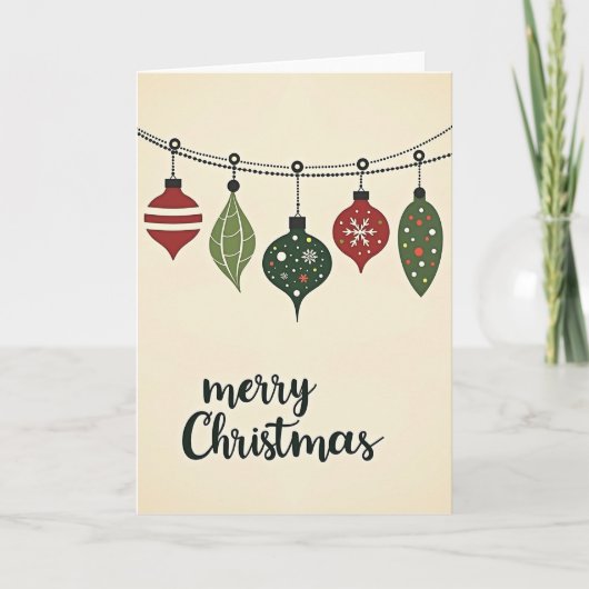 Merry Christmas Ornament Card カード (正面)