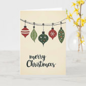 Merry Christmas Ornament Card カード (黄色い花)