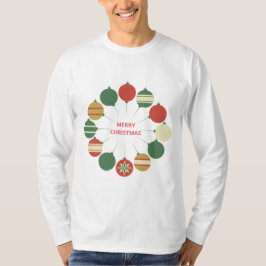 Merry Christmas Ornament Circle – Vintage Holiday  Tシャツ