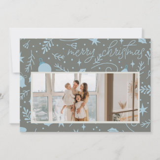 MERRY CHRISTMAS ORNAMENT CUSTOMIZABLE HOLIDAY CARD 招待状