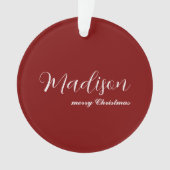 merry Christmas Ornament Featuring Your Name オーナメント (正面)