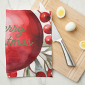 Merry Christmas Ornament Kitchen Towel キッチンタオル (四つ折り)