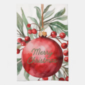 Merry Christmas Ornament Kitchen Towel キッチンタオル (縦)