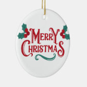 Merry Christmas Ornament | Personalized Keepsake  セラミックオーナメント (右)
