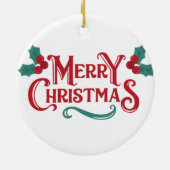 Merry Christmas Ornament | Personalized Keepsake  セラミックオーナメント (裏面)