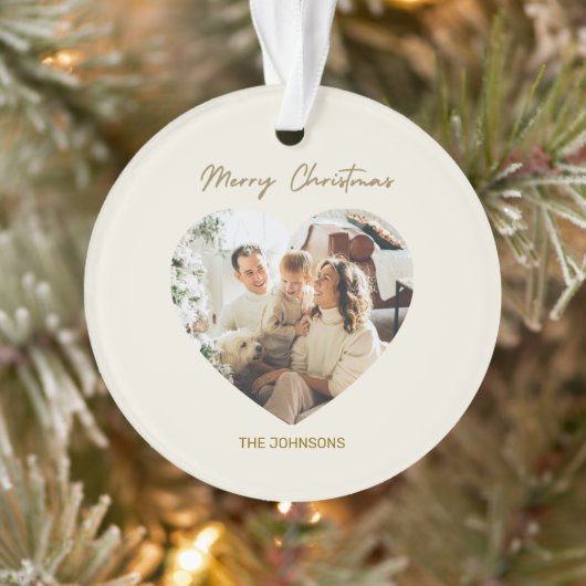 Merry Christmas Ornament | Personalized Photo オーナメント (ツリー)