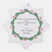 Merry Christmas Ornament Photo Card オーナメントカード (裏面)