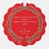 Merry Christmas Ornament Photo Card オーナメントカード (裏面)