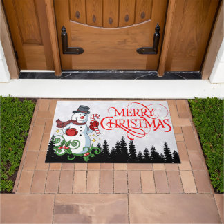 "Merry Christmas" Outdoor-Indoor Doormat ドアマット