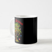 Merry Christmas Palm Tree Light Hawaiian Trocal Ch コーヒーマグカップ (正面左)