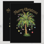 Merry Christmas Palm Tree Light New Year Tropical  (正面/裏面)