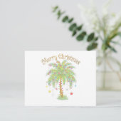 Merry Christmas Palm Tree Light New Year Tropical  エンクロージャーカード (スタンド正面)