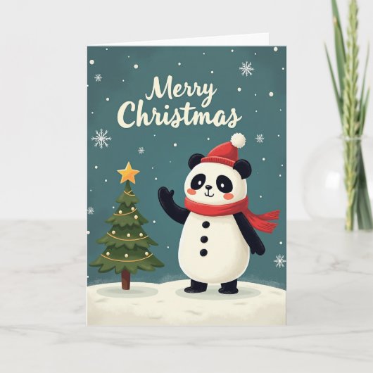 Merry Christmas Panda Card カード (正面)