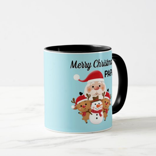 Merry Christmas PAPA gift Mug マグカップ (正面右)