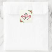 Merry Christmas paper  スクエアシール (バッグ)