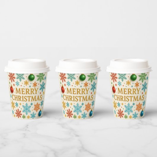 Merry Christmas paper cups. 紙コップ (複数)