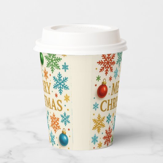 Merry Christmas paper cups. 紙コップ (左)